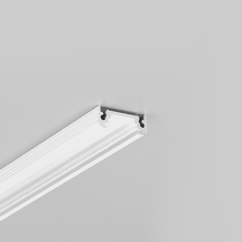 2m Aluprofil SURFACE10 BC/UX - Weiß lackiert, Aufbaumontage, LED-Schiene