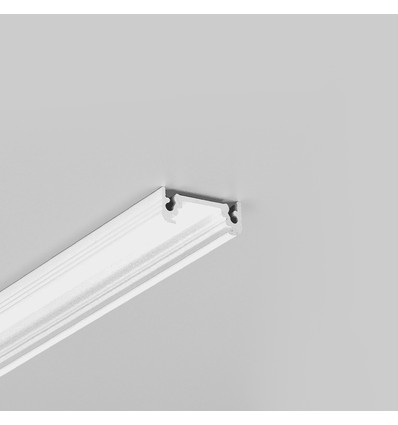 2m Aluprofil SURFACE10 BC/UX - Weiß lackiert, Aufbaumontage, LED-Schiene