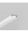 2m Aluprofil SURFACE10 BC/UX - Weiß lackiert, Aufbaumontage, LED-Schiene