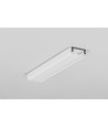 2m Aluprofil SURFACE10 BC/UX - Weiß lackiert, Aufbaumontage, LED-Schiene