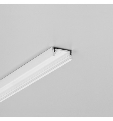 2m Aluprofil SURFACE10.V2 BC/U - Weiß lackiert, Aufbaumontage, LED-Schiene