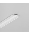 2m Aluprofil SURFACE10.V2 BC/U - Weiß lackiert, Aufbaumontage, LED-Schiene