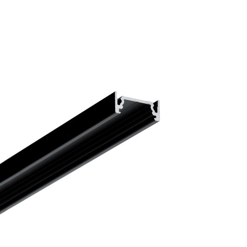 2m Aluminiumprofil SURFACE10.V2 BC/U - Schwarz eloxiert, Aufbau, LED-Schiene