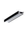 2m Aluminiumprofil SURFACE10.V2 BC/U - Schwarz eloxiert, Aufbau, LED-Schiene