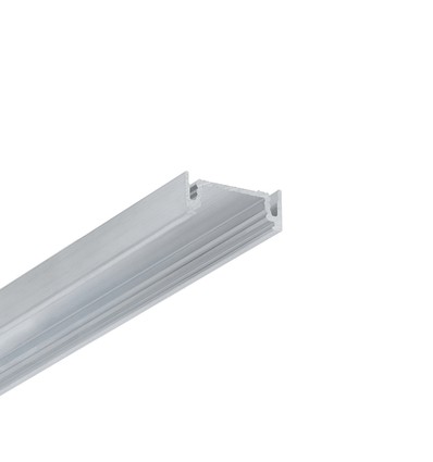2m Aluprofil SURFACE14.V2 EE7F/Y - Unbehandeltes Aluminium, Aufbau, LED-Schiene