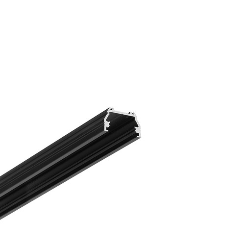 2m Aluminiumprofil UNI12 BCD/U - Schwarz eloxiert, Aufbau, LED-Schiene