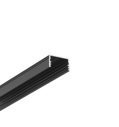 2m Aluprofil UNI14 BC3/Y - Schwarz eloxiert, Aufbau, LED-Schiene