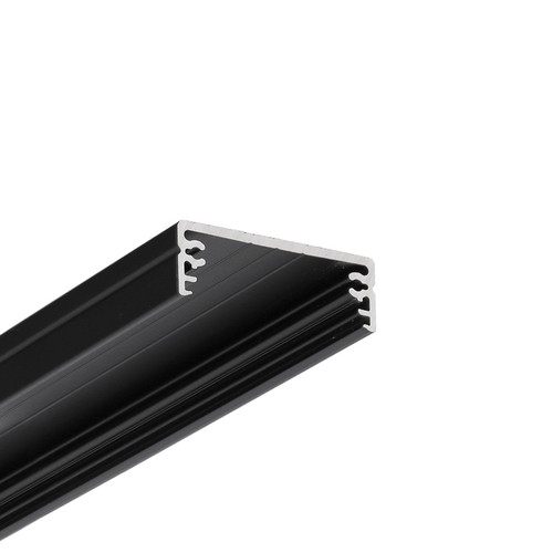 1m Aluprofil WIDE24 G/W - Schwarz eloxiert, Aufbau, LED-Schiene