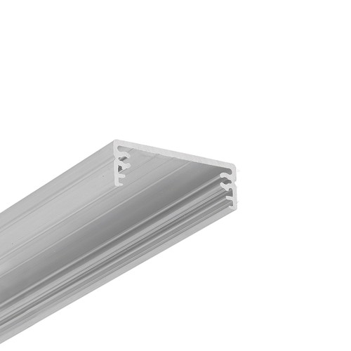 2m Aluprofil WIDE24 G/W - Unbehandeltes Aluminium, Aufbaumontage, LED-Schiene
