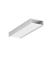 2m Aluprofil WIDE24 G/W - Unbehandeltes Aluminium, Aufbaumontage, LED-Schiene