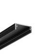 2m Aluminiumprofil WIDE24 G/W - Schwarz eloxiert, Aufbau, LED-Schiene