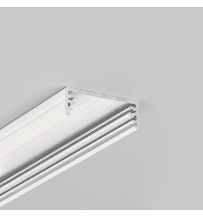 2m Aluprofil WIDE24 G/W - Weiß lackiert, Aufbau, LED-Schiene
