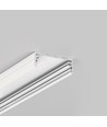 2m Aluprofil WIDE24 G/W - Weiß lackiert, Aufbau, LED-Schiene