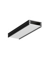 2m Aluminiumprofil WIDE24 G/W - Schwarz eloxiert, Aufbau, LED-Schiene