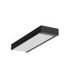 2m Aluminiumprofil WIDE24 G/W - Schwarz eloxiert, Aufbau, LED-Schiene