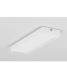 2m Aluprofil WIDE24 G/W - Weiß lackiert, Aufbau, LED-Schiene