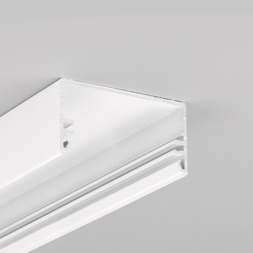 1m Aluprofil LOWI C10 - Weiß lackiert, Aufbau, LED-Schiene
