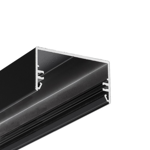 1m Aluprofil LOWI C10 - Schwarz lackiert, Aufbau, LED-Schiene