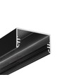 1m Aluprofil LOWI C10 - Schwarz lackiert, Aufbau, LED-Schiene