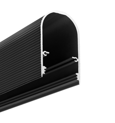 1m Aluminiumprofil NAMI23 CD-9 - Schwarz eloxiert, Aufbaumontage, LED-Schiene