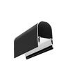 1m Aluminiumprofil NAMI23 CD-9 - Schwarz eloxiert, Aufbaumontage, LED-Schiene