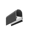 1m Aluprofil NAMI23 CD-9 - Grau-schwarz lackiert, Aufbau, LED-Schiene