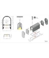1m Aluprofil NAMI23 CD-9 - Beige lackiert, Aufbau, LED-Schiene