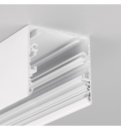 1m Aluprofil PHIL53 C10 - Weiß lackiert, Aufbau, LED-Schiene