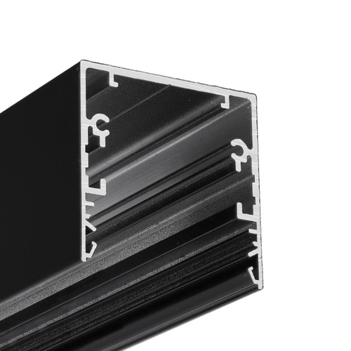 1m Aluprofil PHIL53 C10 - Schwarz lackiert, Aufbau, LED-Schiene