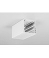 1m Aluprofil PHIL53 C10 - Weiß lackiert, Aufbau, LED-Schiene