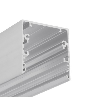2m Aluprofil PHIL53 C10 - Unbehandeltes Aluminium, Aufbau, LED-Schiene