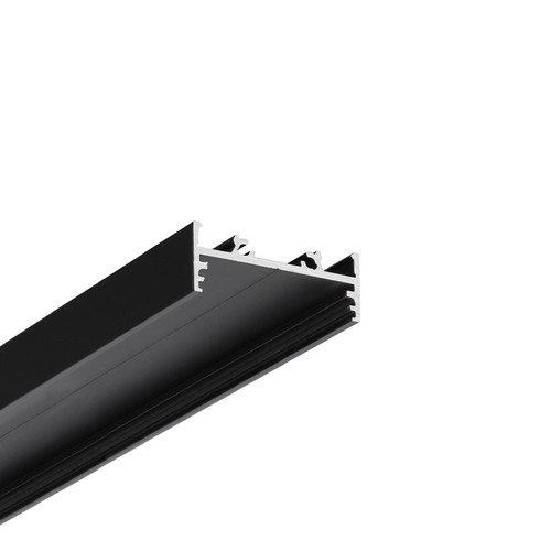 2m Aluprofil VARIO30-01 ACDE-9/TY - Schwarz eloxiert, Aufbau, LED-Schiene