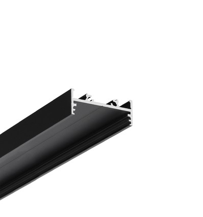 2m Aluprofil VARIO30-01 ACDE-9/TY - Schwarz eloxiert, Aufbau, LED-Schiene