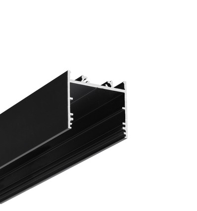 2m Aluprofil VARIO30-02 ACDE-9/TY - Schwarz eloxiert, Aufbau, LED-Schiene