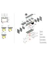2m Aluprofil VARIO30-02 ACDE-9/TY - Weiß lackiert, Aufbau, LED-Schiene