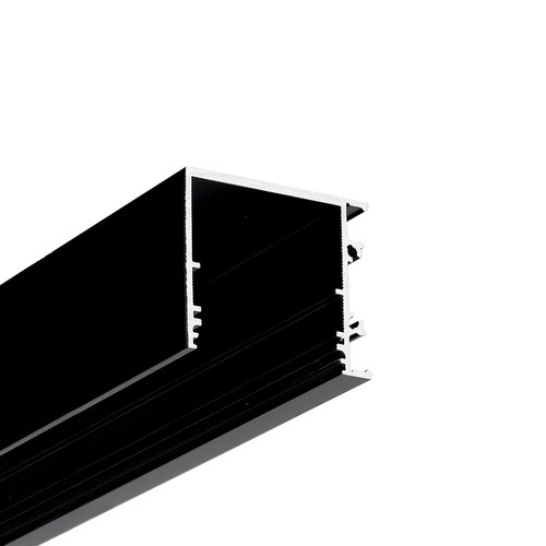 1m Aluprofil VARIO30-03 ACDE-9/TY - Schwarz eloxiert, Aufbau, LED-Schiene