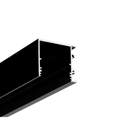 1m Aluprofil VARIO30-03 ACDE-9/TY - Schwarz eloxiert, Aufbau, LED-Schiene