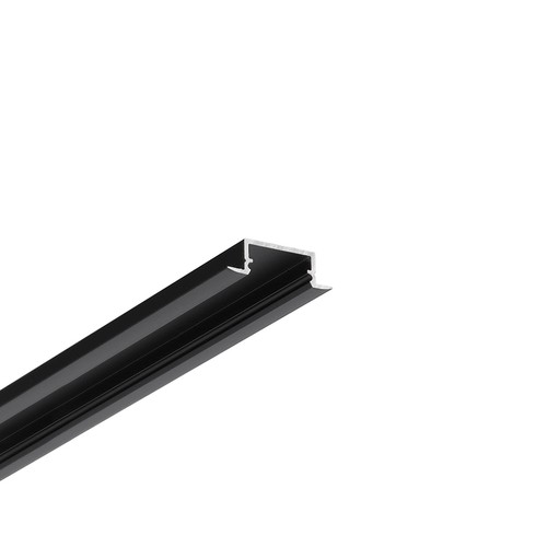 2m Aluprofil BEGTIN12 J/S - Schwarz eloxiert, eingebaut, LED-Schiene