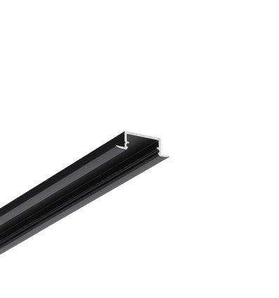 2m Aluprofil BEGTIN12 J/S - Schwarz eloxiert, eingebaut, LED-Schiene