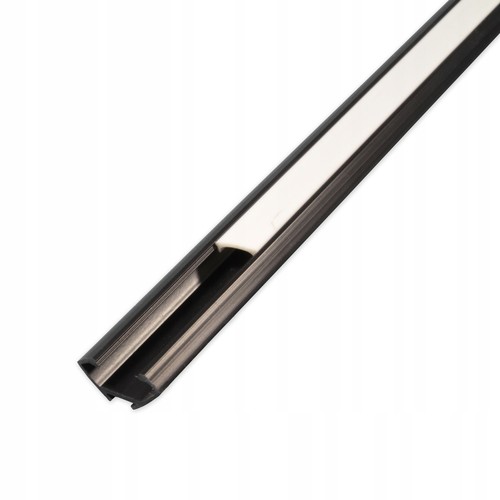 PVC Eckprofil 15x15 für LED-Streifen - 2 Meter, schwarz, inkl. milchweißem Abdeckung