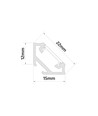 PVC-Eckprofil 15x15 für LED-Strip - 2 Meter, weiß, inkl. milchweißem Abdeckung