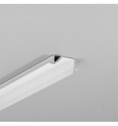 2m Aluminiumprofil DIAGONAL10 C - Weiß lackiert, Einbau, LED-Schiene