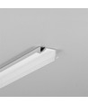 2m Aluminiumprofil DIAGONAL10 C - Weiß lackiert, Einbau, LED-Schiene