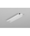 2m Aluminiumprofil DIAGONAL10 C - Weiß lackiert, Einbau, LED-Schiene