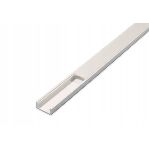 PVC-Profil 16x7 für LED-Strip - 2 Meter, weiß, inkl. milchweißem Abdeckung