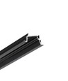 2m Aluminiumprofil DIAGONAL14 F/TY - Schwarz eloxiert, eingebaut, LED-Schiene