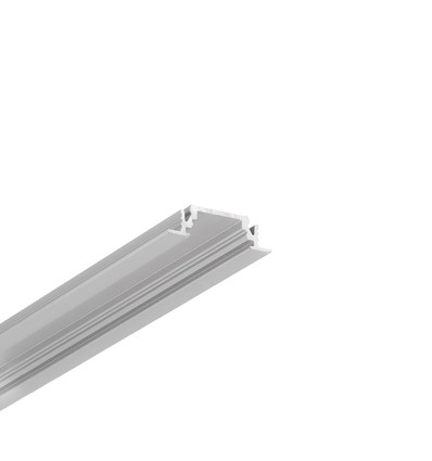 2m Aluprofil GROOVE10 BC/UX - Eloxiert, Einbau, LED-Schiene