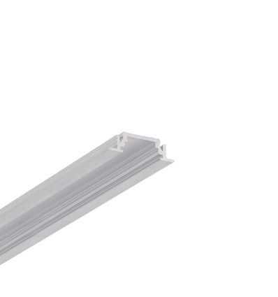 2m Aluprofil GROOVE10 BC/UX - Unbehandeltes Aluminium, Einbau, LED-Schiene