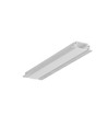 2m Aluprofil GROOVE10 BC/UX - Unbehandeltes Aluminium, Einbau, LED-Schiene
