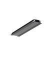 2m Aluprofil GROOVE10 BC/UX - Schwarz eloxiert, eingebaut, LED-Schiene